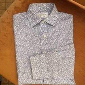 Blue Paisley Men's Shirt by Lorenzo Uomo